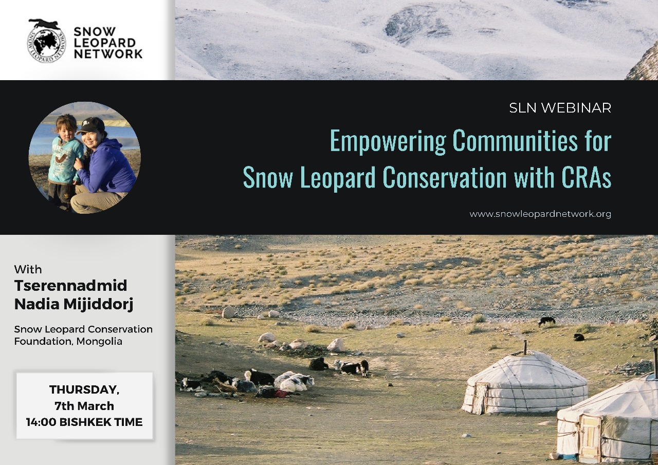 SLN Webinar: Empowering Communities for Snow Leopard Conservation with CRAs