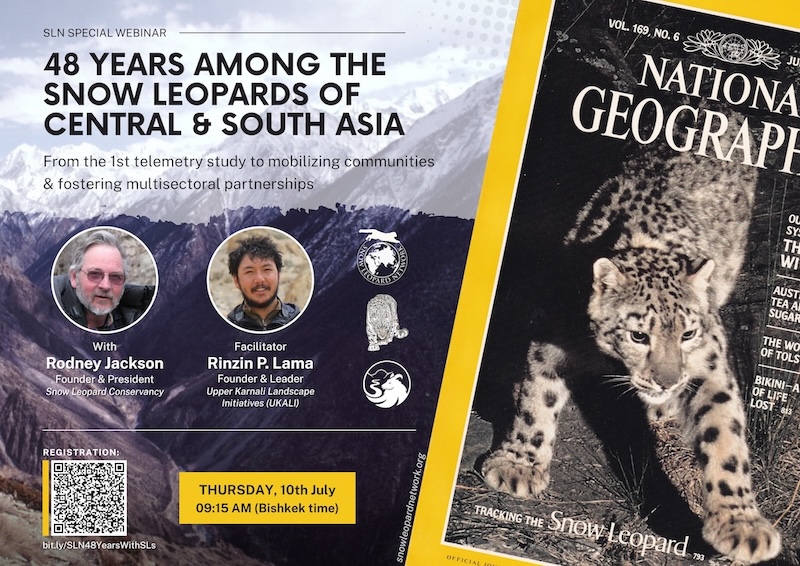 SLN Special Webinar Presentation - Forty-eight Years Among the Snow Leopards of Central and South Asia: from the first telemetry study to mobilizing communities and fostering multisectoral partnerships.